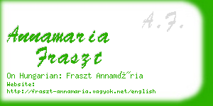 annamaria fraszt business card